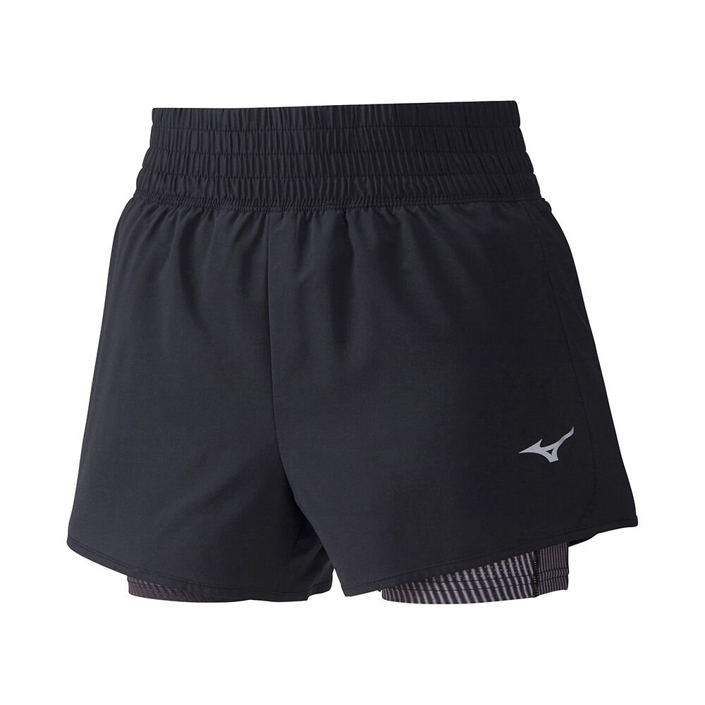 Mizuno Women's Shorts 4.5 2in1 Black - GJFWIZK-20